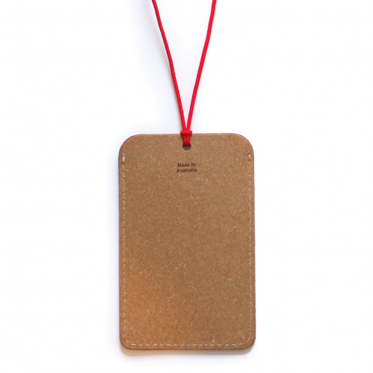 Aus Made Leather Luggage Tags Natural Kraft